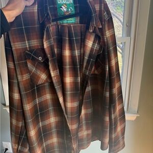 DIXXON Brown Plaid Casual Button Down Shirt